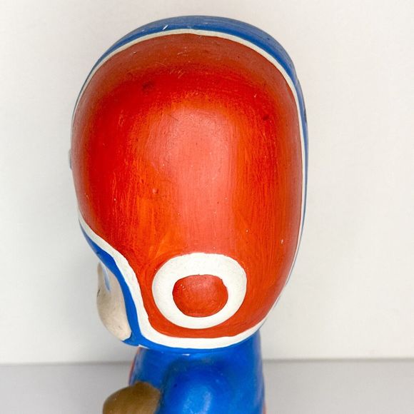 Vintage Football Player‎ Ceramic ￼ Figurine #5 Red And Blue 1970’s - Picture 6 of 10
